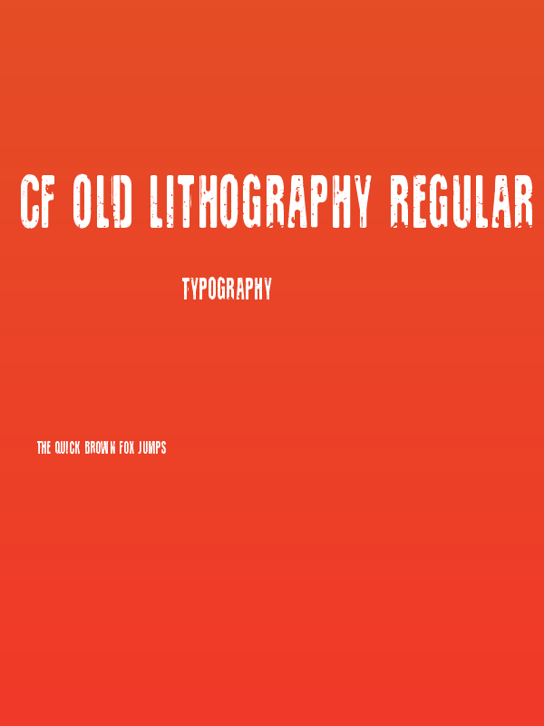 CF Old Lithography Regular Poster