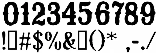 CF Old Milwaukee Regular Font OTHER CHARS
