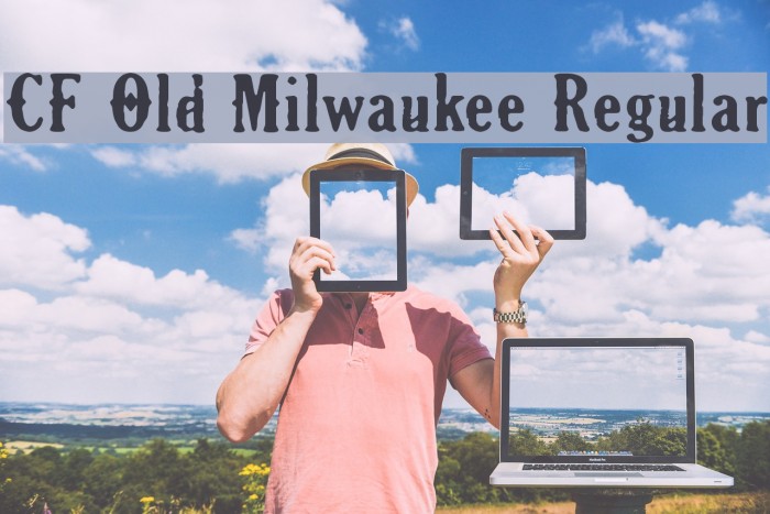 CF Old Milwaukee Regular Font examples