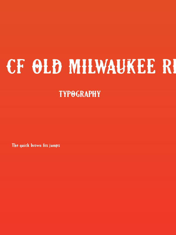 CF Old Milwaukee Regular Poster