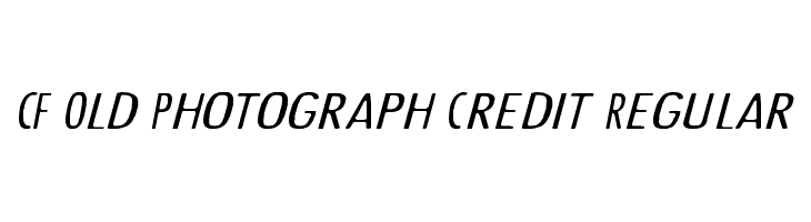 CF Old Photograph Credit Regular Font