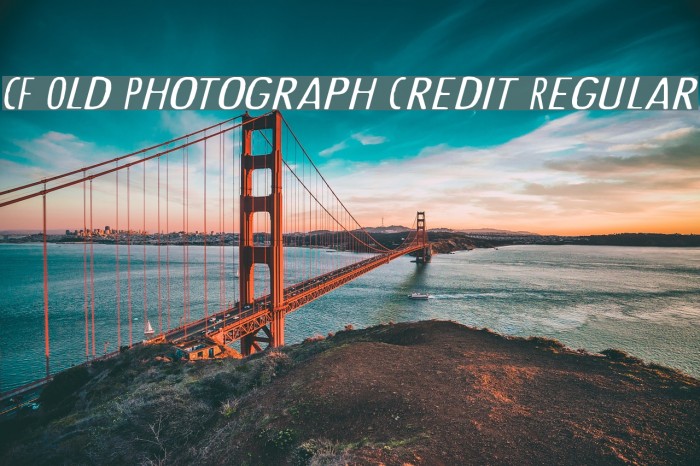 CF Old Photograph Credit Regular Font examples