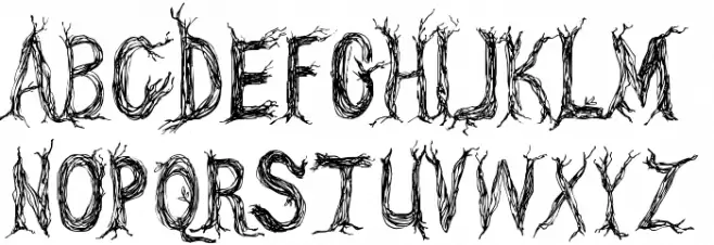 CF One Two Trees Regular Шрифта ВЕРХНИЙ