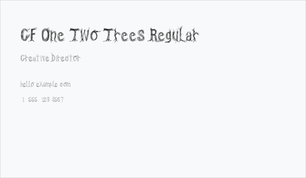 CF One Two Trees Regular Business Card