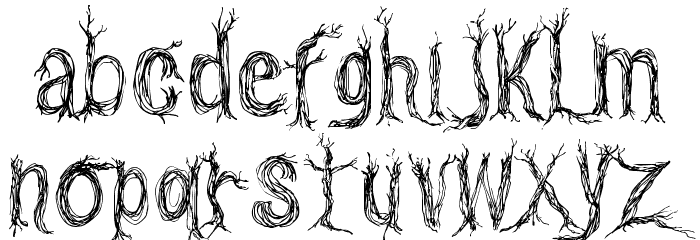 CF One Two Trees Regular フォント 小文字