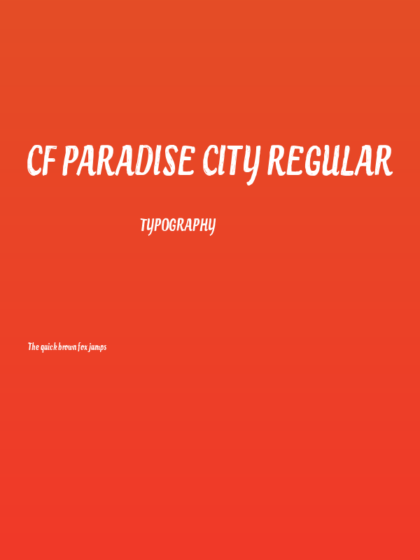 CF Paradise City Regular Poster