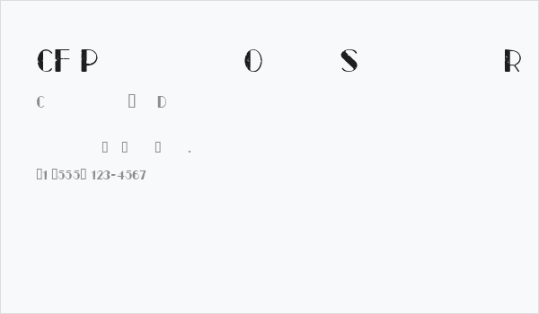 CF Paris Old Style Regular Business Card