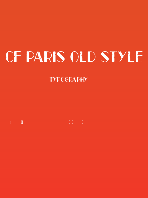 CF Paris Old Style Regular Poster