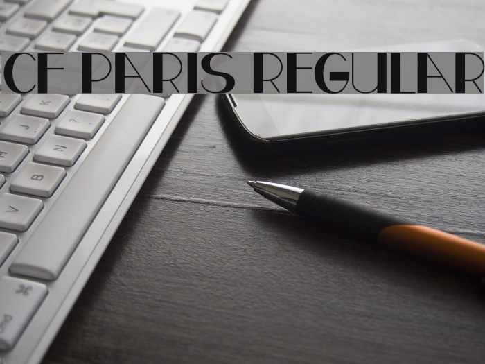 CF Paris Regular Example 1