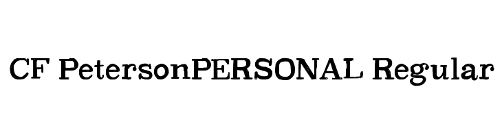 CF PetersonPERSONAL Regular  フリーフォントのダウンロード