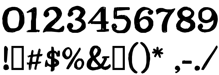 CF PetersonPERSONAL Regular Font OTHER CHARS