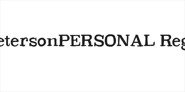 CF PetersonPERSONAL Regular Logo