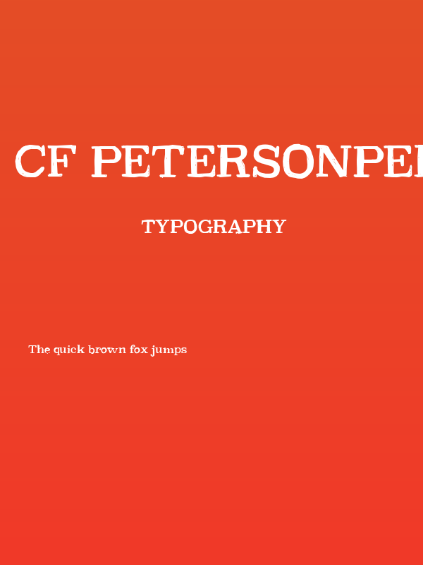 CF PetersonPERSONAL Regular Poster