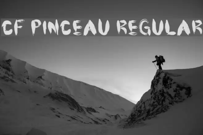 CF Pinceau Regular Font examples