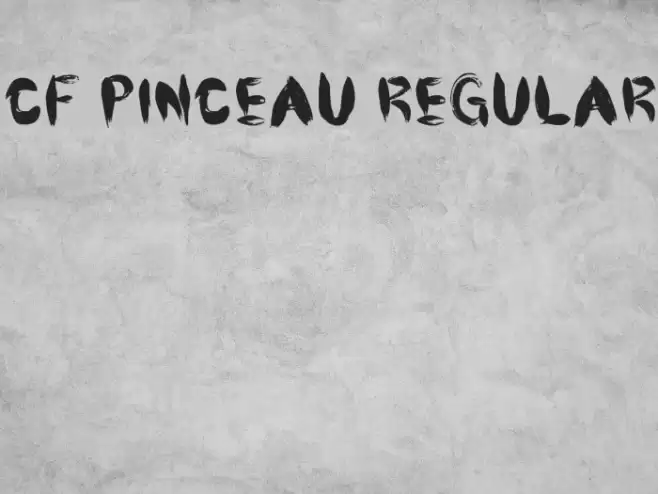 CF Pinceau Regular Font examples