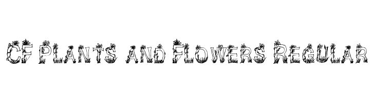 CF Plants and Flowers Regular Font