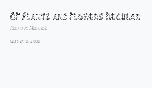 CF Plants and Flowers Regular Business Card