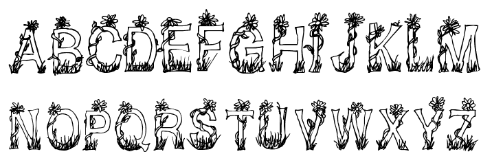 CF Plants and Flowers Regular Font LOWERCASE