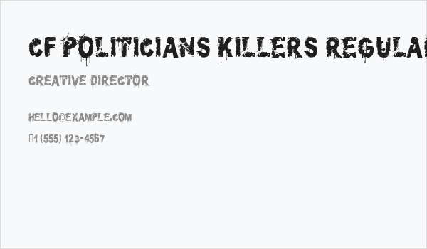 CF Politicians Killers Regular Business Card