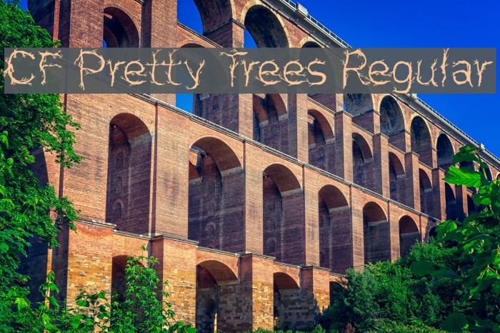 CF Pretty Trees Regular Font examples