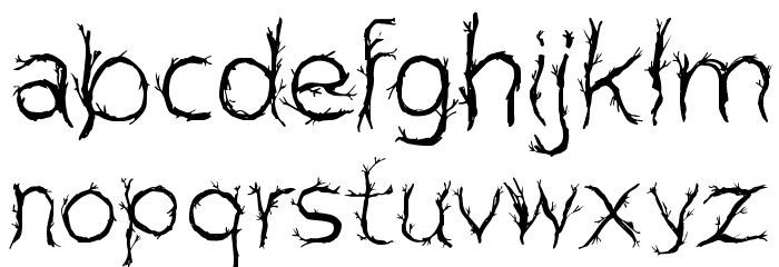 CF Pretty Trees Regular Font LOWERCASE