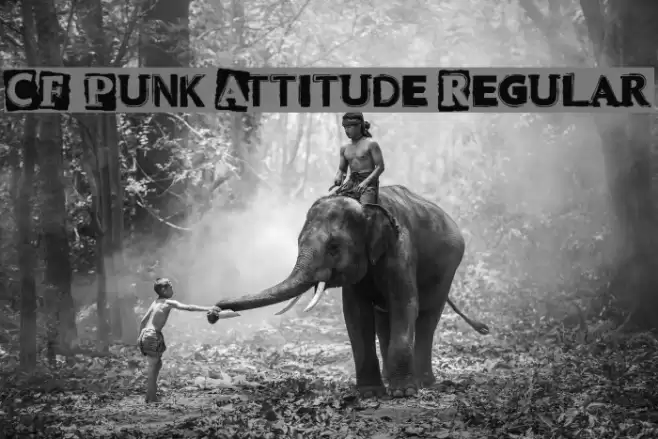 CF Punk Attitude Regular Font examples