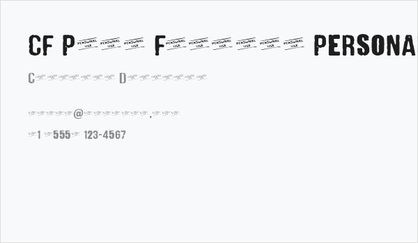 CF Punk Fashion PERSONAL Regular Business Card