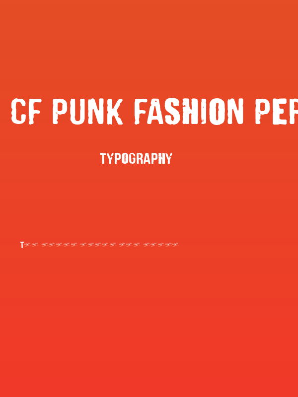 CF Punk Fashion PERSONAL Regular Poster