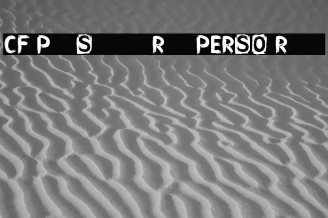 CF Punk Songwriter Rough PERSO Regular Font examples