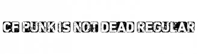 CF Punk is not Dead Regular  font caratteri gratis