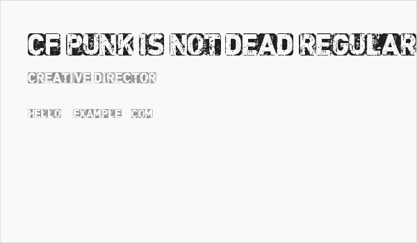 CF Punk is not Dead Regular Business Card