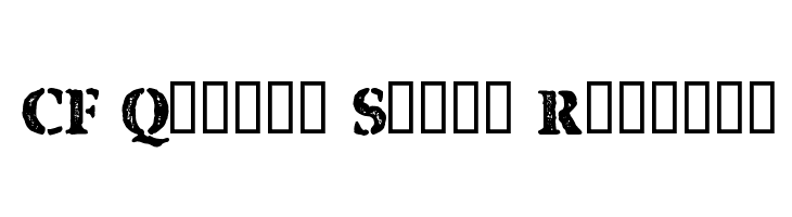 CF Quebec Stamp Regular Font