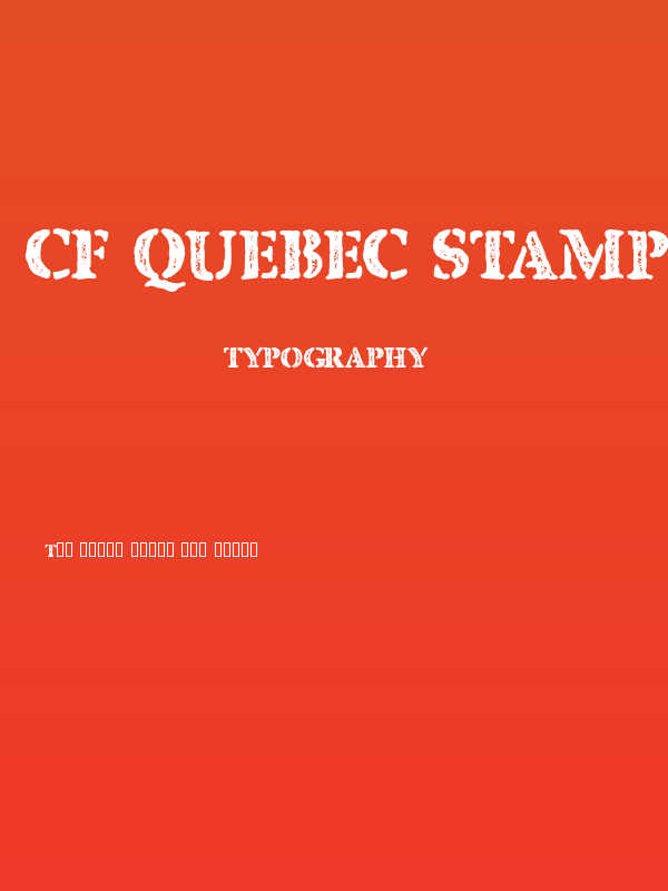 CF Quebec Stamp Regular Poster