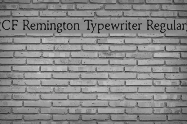 CF Remington Typewriter Regular Font examples