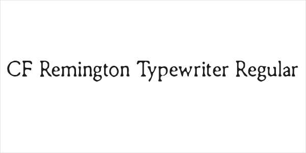 CF Remington Typewriter Regular Logo