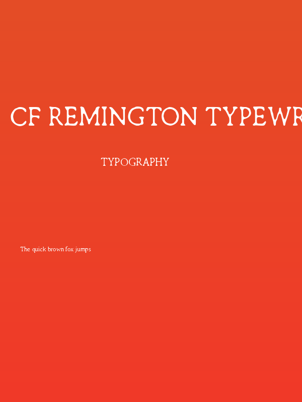 CF Remington Typewriter Regular Poster