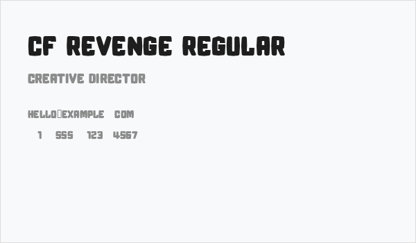 CF Revenge Regular Business Card