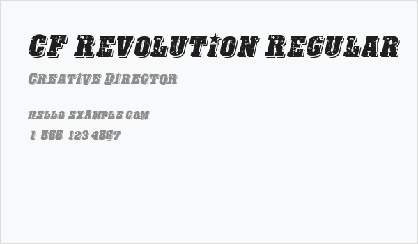 CF Revolution Regular Business Card