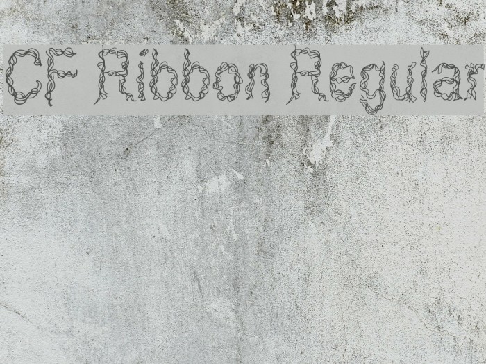 CF Ribbon Regular Font examples