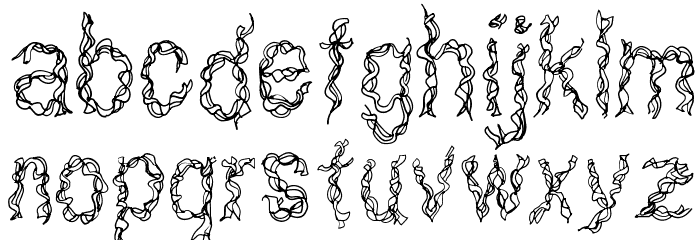 CF Ribbon Regular Font LOWERCASE