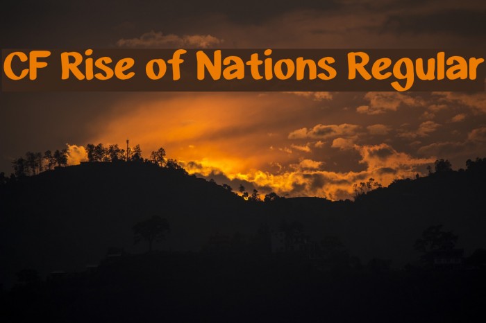 CF Rise of Nations Regular Font examples
