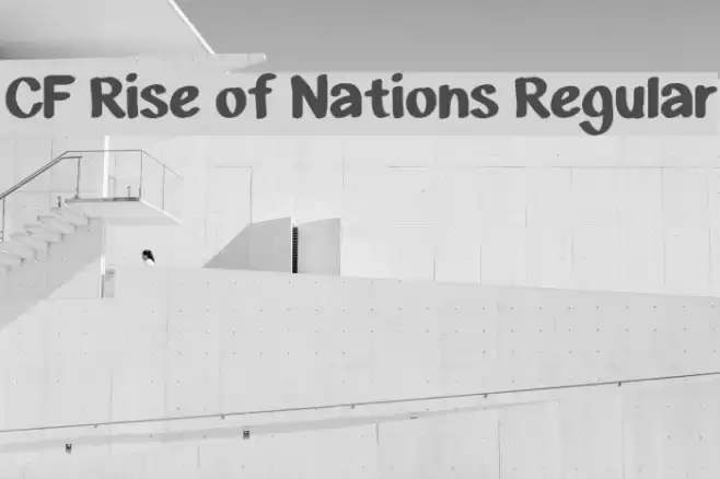 CF Rise of Nations Regular Font examples
