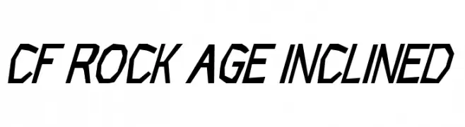 CF Rock Age Inclined  Frei Schriftart Herunterladen