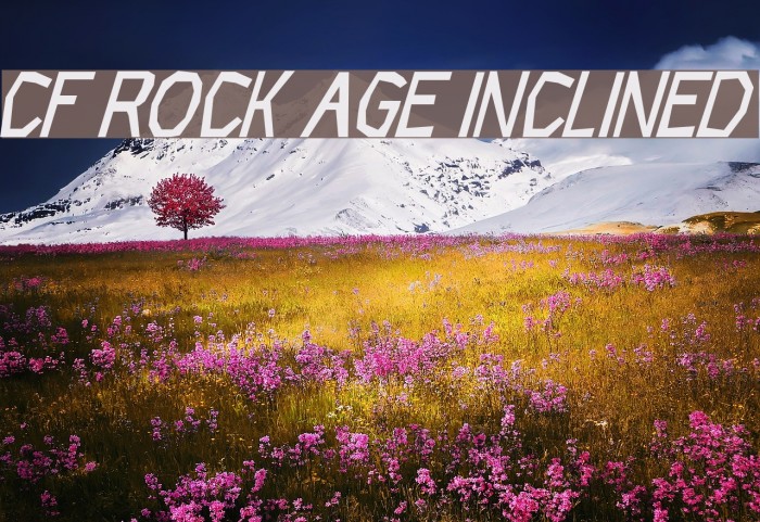 CF Rock Age Inclined Font examples