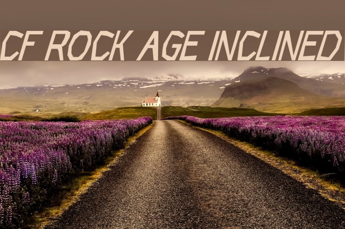 CF Rock Age Inclined Font examples