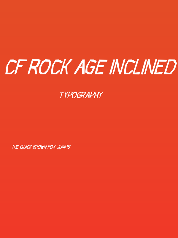 CF Rock Age Inclined Poster