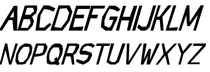CF Rock Age Inclined Font LOWERCASE
