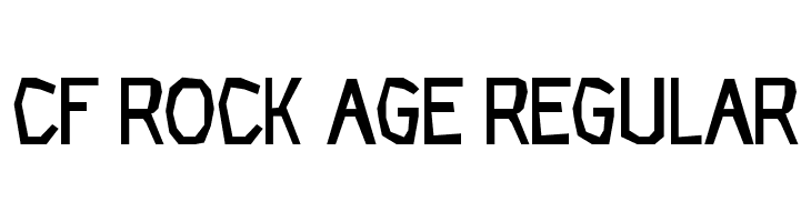CF Rock Age Regular  font caratteri gratis