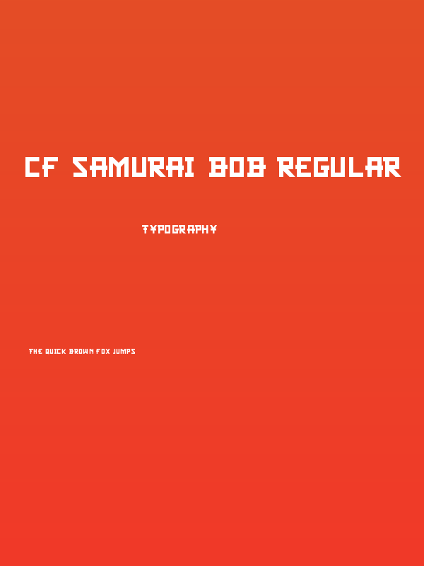 CF Samurai Bob Regular Poster