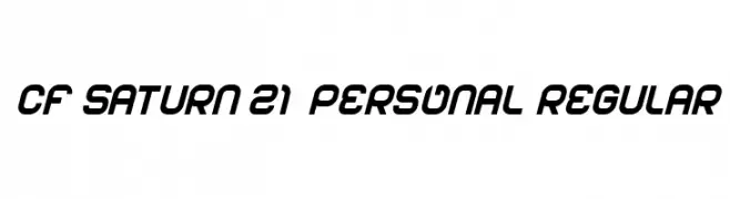 CF Saturn 21 PERSONAL Regular  フリーフォントのダウンロード
